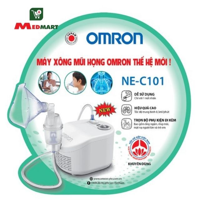 [Video Sản Phẩm Thật] Máy Xông Khí Dung, Xông Mũi Họng Omron NE C101 Nhật Bản - Medmart