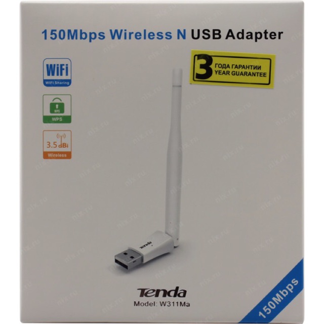 [SALE 10%] Thiết bị thu sóng wifi, card mạng không dây có anten tốc độ 150Mbps TENDA W311MA