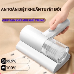 Máy hút bụi giường nệm, máy hút bụi mini không dây sạc pin có tia UV khử khuẩn, hút ẩm không khí, chăn ga, ghế sofa M2