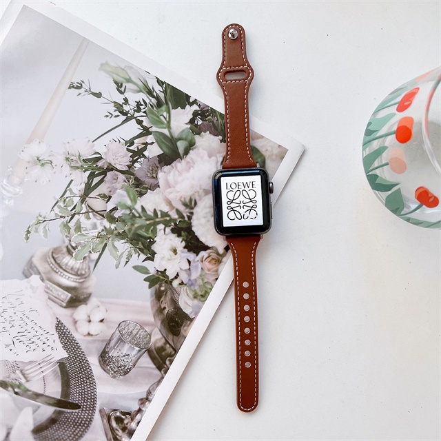 Dây Đeo Bằng Da Thay Thế Dành Cho Đồng Hồ Thông Minh Apple Watch 44Mm 42Mm 45Mm iwatch 38Mm 40Mm 41mm Apple Watch 3 4 5 6 SE 7