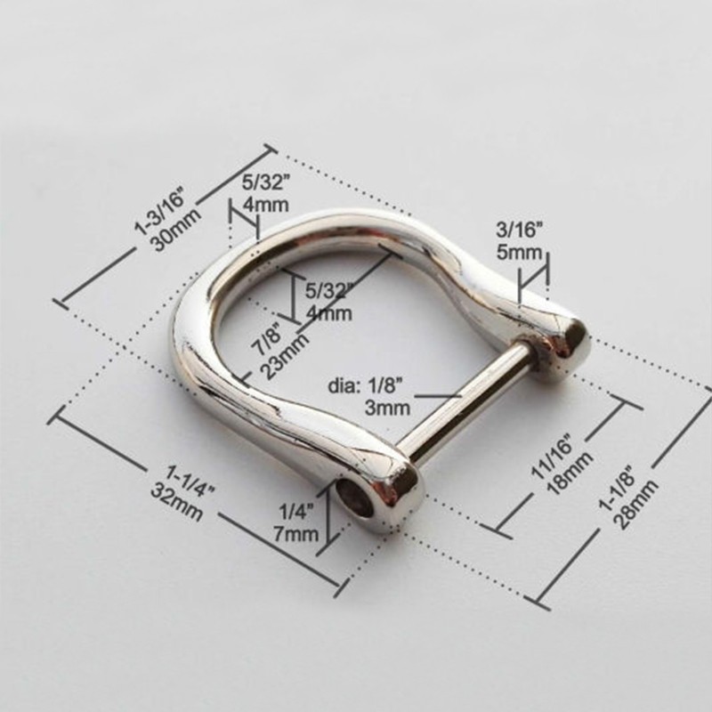 Cặp khóa cài hình chữ D kích thước 1.8cm chuyên dụng cho dây đeo vai túi xách DIY