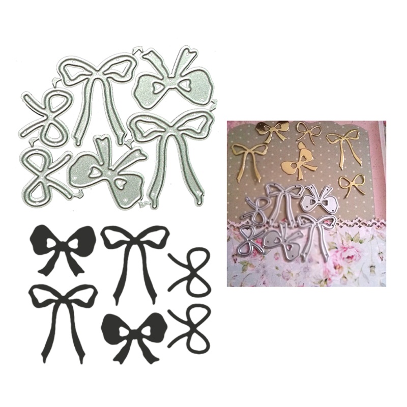 QQ Khuôn Cắt Giấy Kim Loại Hình Nơ Xinh Xắn