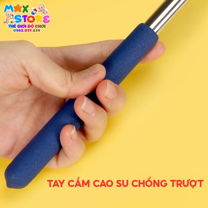 Que Chỉ Bảng Inox Kéo Dài 1M - Hỗ Trợ Giảng Dạy Cho Giáo Viên