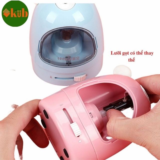 Bộ Gọt Bút Chì Tự Động Chạy Pin Gồm 6 món cho bé mới nhất 2021 KUBshop, đầu chì gọt sắc nét, gọt nhanh.