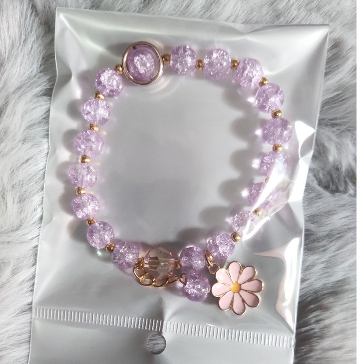 Vòng tay đính hoa cúc thời trang giá rẻ TS03, vòng tay nữ mang phong cách Hàn Quốc, làm quà tặng sinh nhật, quà lưu niệm