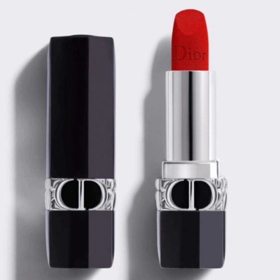 Combo Son Môi Lì Dior Rouge   + Son Dưỡng Môi Dior Rouge 000 Natural Satin Balm Không Màu