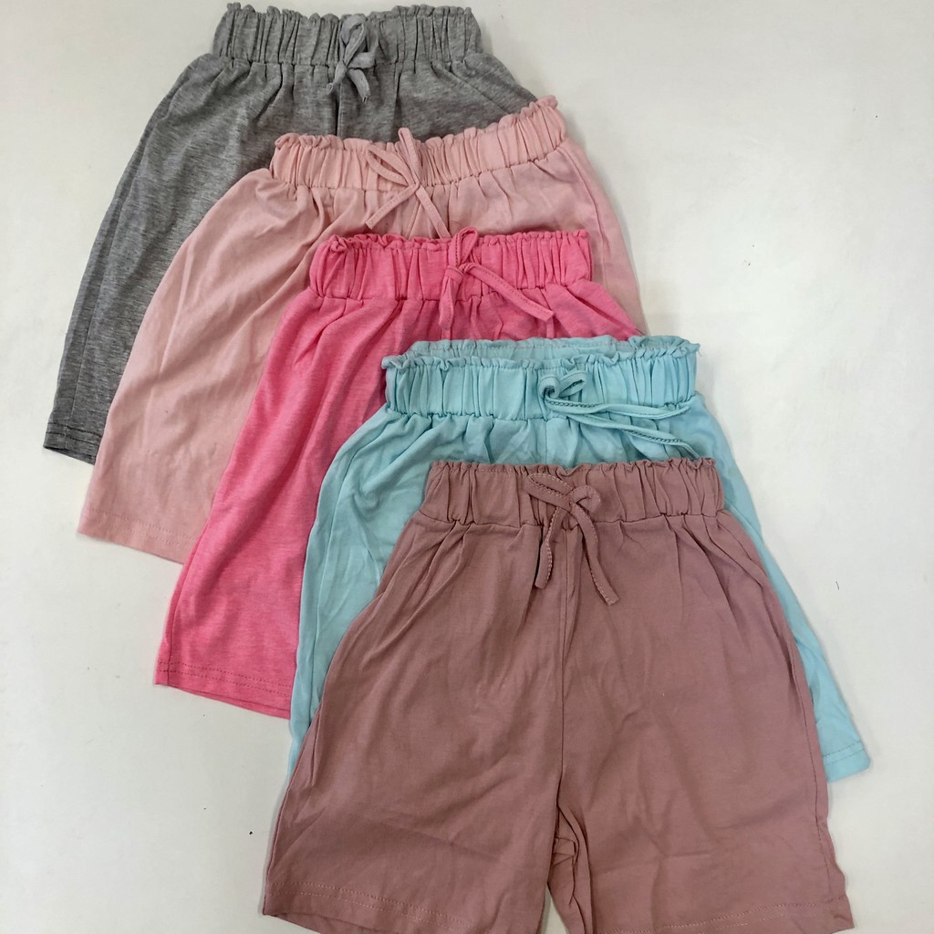 [Giá Siêu Rẻ] Quần đùi cộc bé gái - Set quần đùi cộc HM chất cotton cho bé gái size 2-8 tuổi