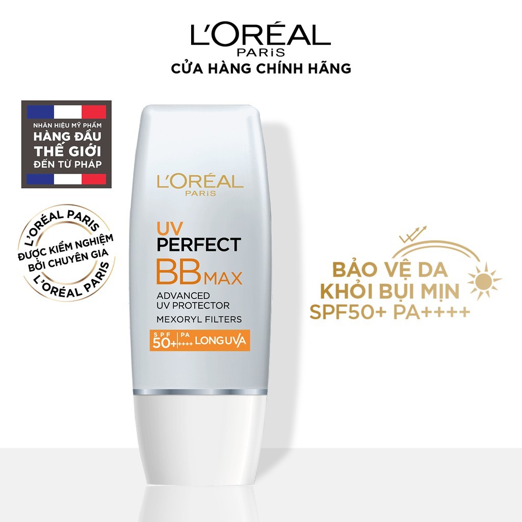 (Hsd 2023) Kem Chống Nắng Bảo Vệ Da Loreal Paris UV Perfect BB MAX SPF50+ PA++++ 30ml