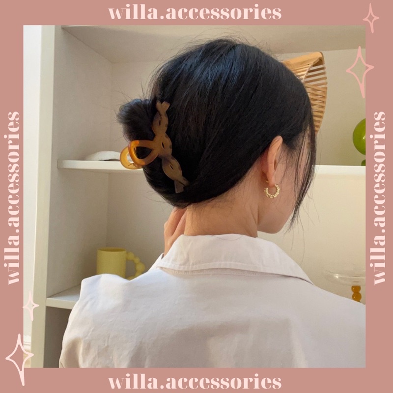 Kẹp tóc sóng nhựa/ kẹp càng cua nhựa xinh xắn phong cách Hàn Quốc - Willa.accessories