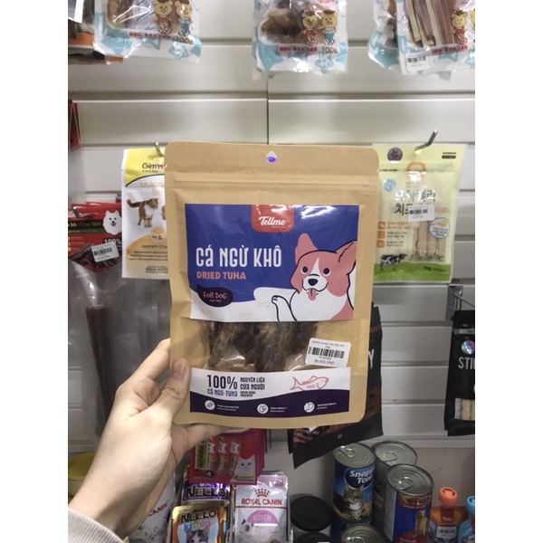 Cá ngừ khô tellme 40gr cho chó mèo