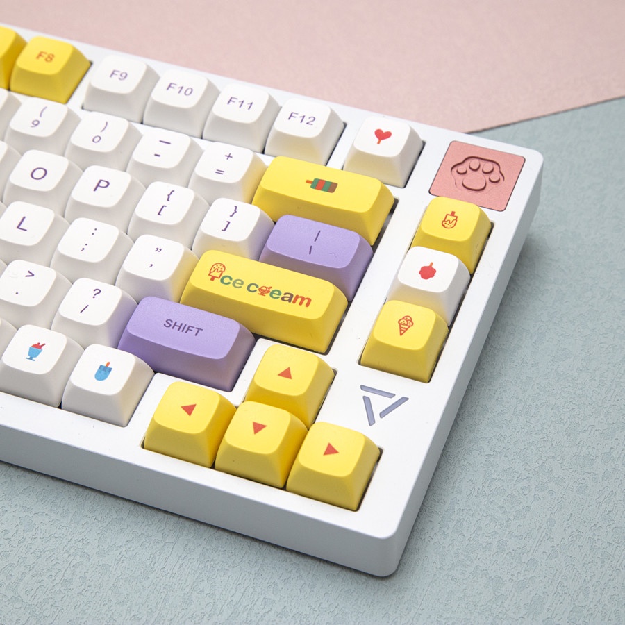134 Phím Ice Cream Keycap XDA Hồ sơ Girl PBT DYE-SUB Bàn phím cơ học Keycap