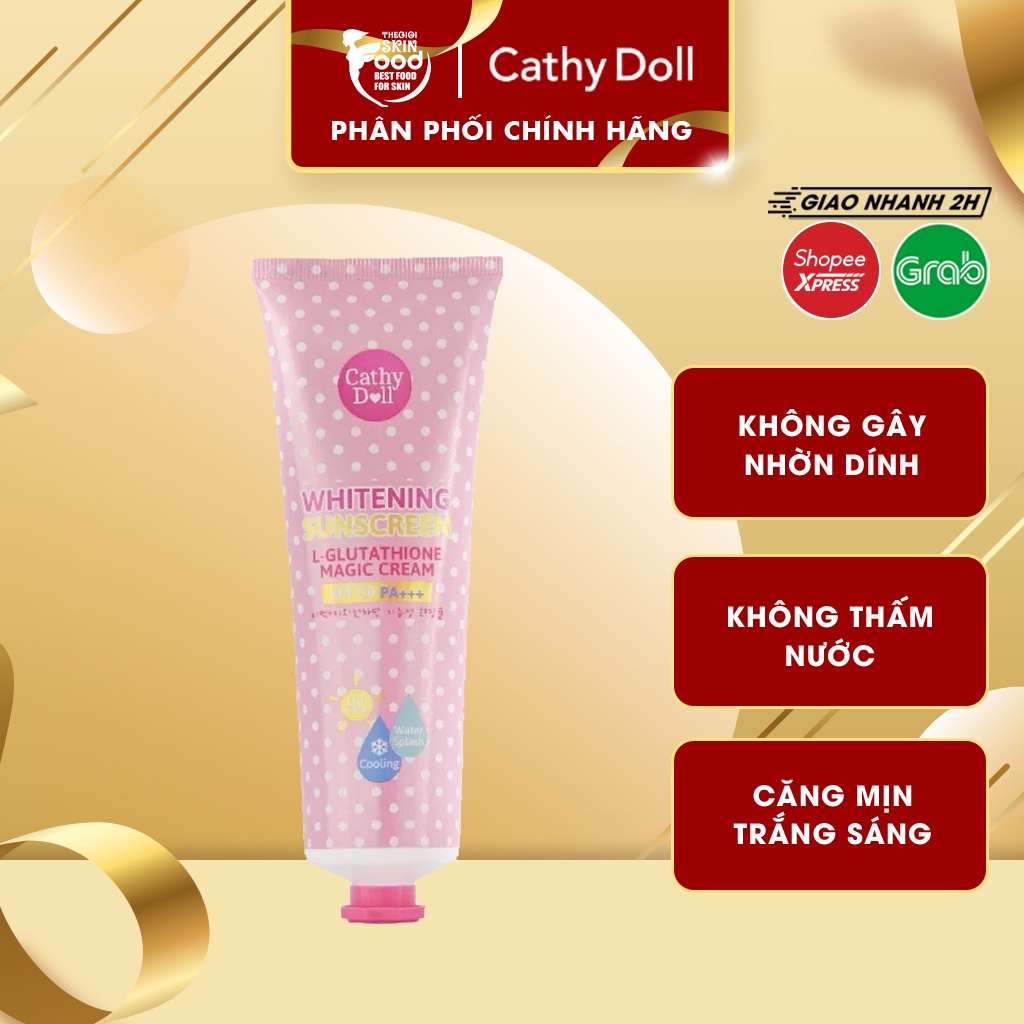 Kem Chống Nắng Dưỡng Trắng Da Cathy Doll L-Glutathione Magic Cream