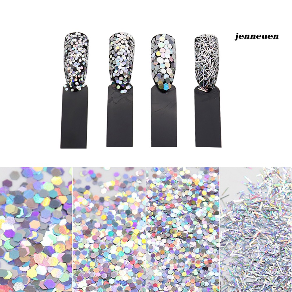 [Hàng mới về] Set 4 Hộp Sequin Lấp Lánh Trang Trí Móng DIY