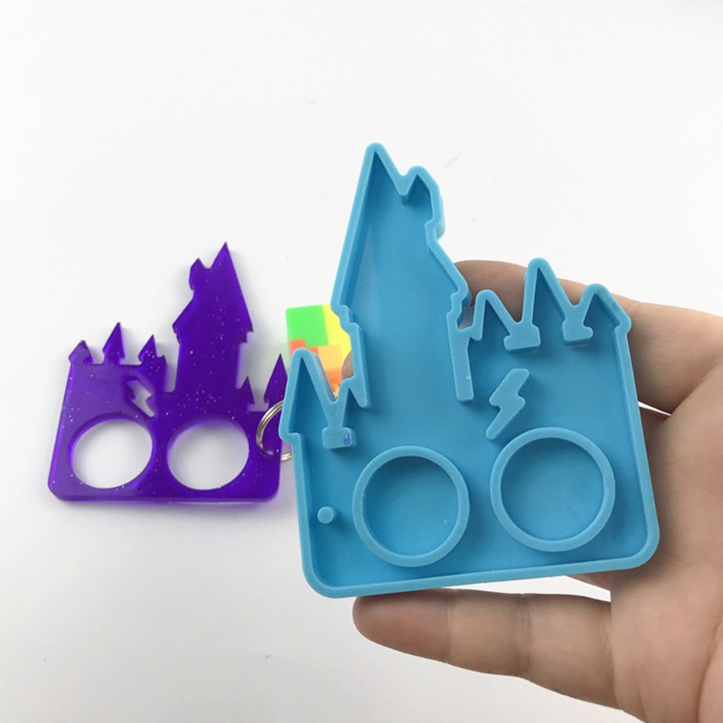 Khuôn Silicon Làm Mặt Dây Chuyền Hình Lâu Đài Đáng Yêu