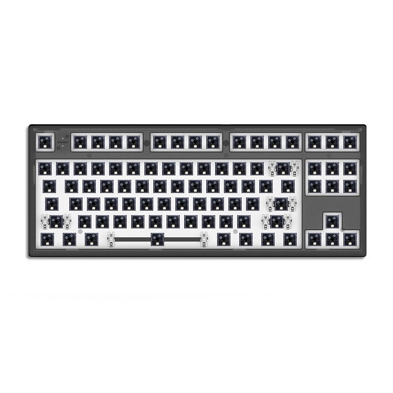 Bộ kit bàn phím cơ FL-Esports MK870 Clear Black - Hotswap Led RGB - Sẵn foam - BH 12 tháng