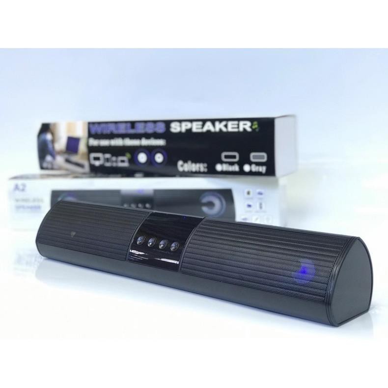 Loa Bluetooth Speaker A2 Dáng Dài 2 Loa Cực Đỉnh, Kểu Dáng Sang Trọng Hỗ Trợ Thẻ Nhớ, Đài FM, Sạc Usb