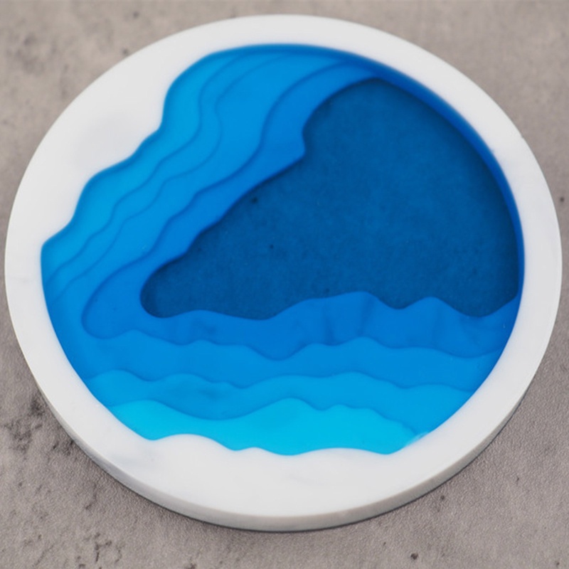 Sa Khuôn Silicon Hình Tròn / Vuông Làm Khay Resin Epoxy Resin Để Bàn Trang Trí Tiệc Cưới Tại Nhà