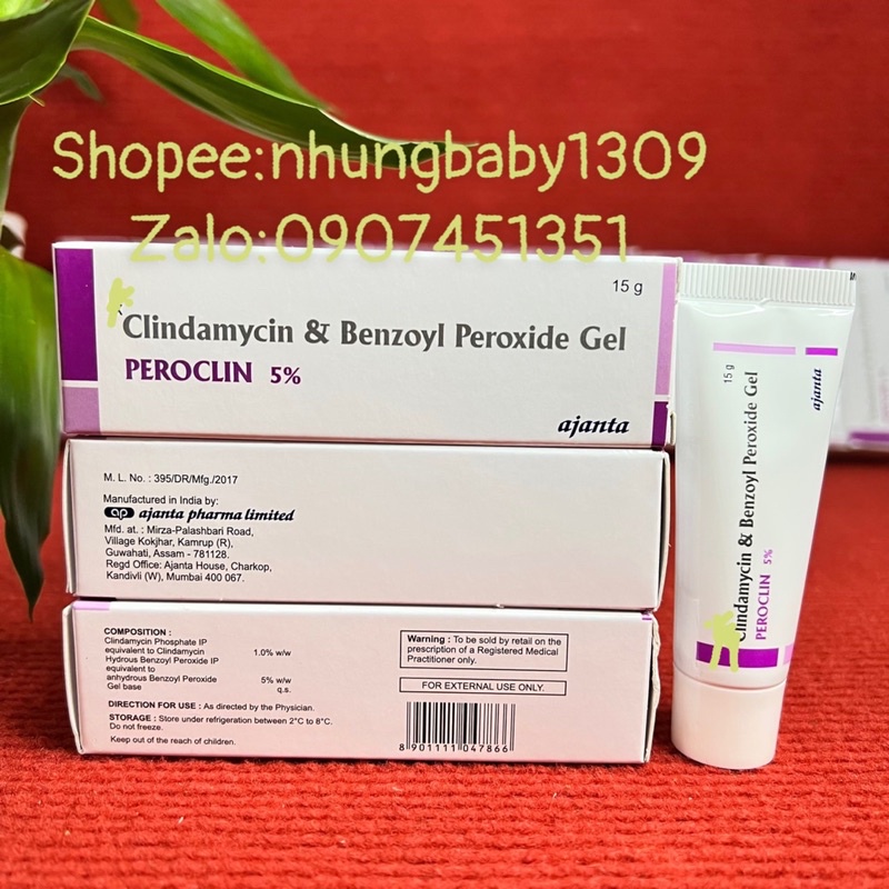 Peroclin Gel giảm mụn