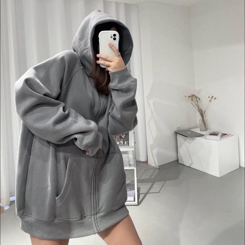 Áo hoodie zip Essentials nỉ hàng cao cấp form ulzzang unisex siêu cá tính | BigBuy360 - bigbuy360.vn