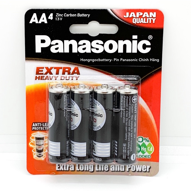 Vỉ 4 Pin AA Panasonic 1,5V R6NT/4B - Hàng chính hãng