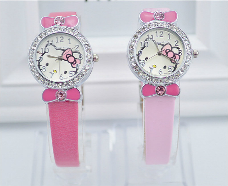 Đồng hồ tự động đeo cổ tay họa tiết Hello Kitty đính nơ thời trang unisex chất lượng cao | BigBuy360 - bigbuy360.vn