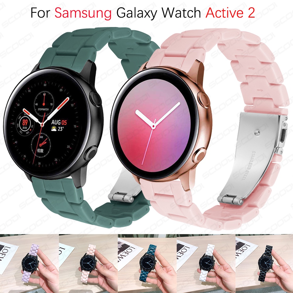 Dây Đeo Thay Thế Bằng Nhựa Màu Kẹo Cho Đồng Hồ Samsung Galaxy Watch Active 2 1 40mm 44mm