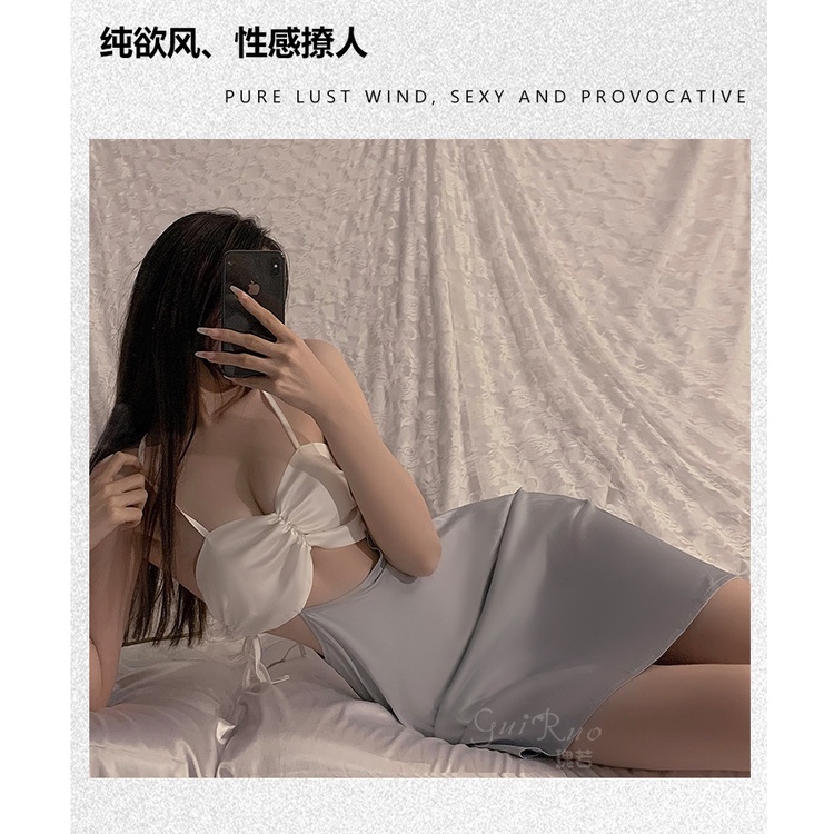 Váy lụa thắt nơ siêu xinh Cao Cấp 1546