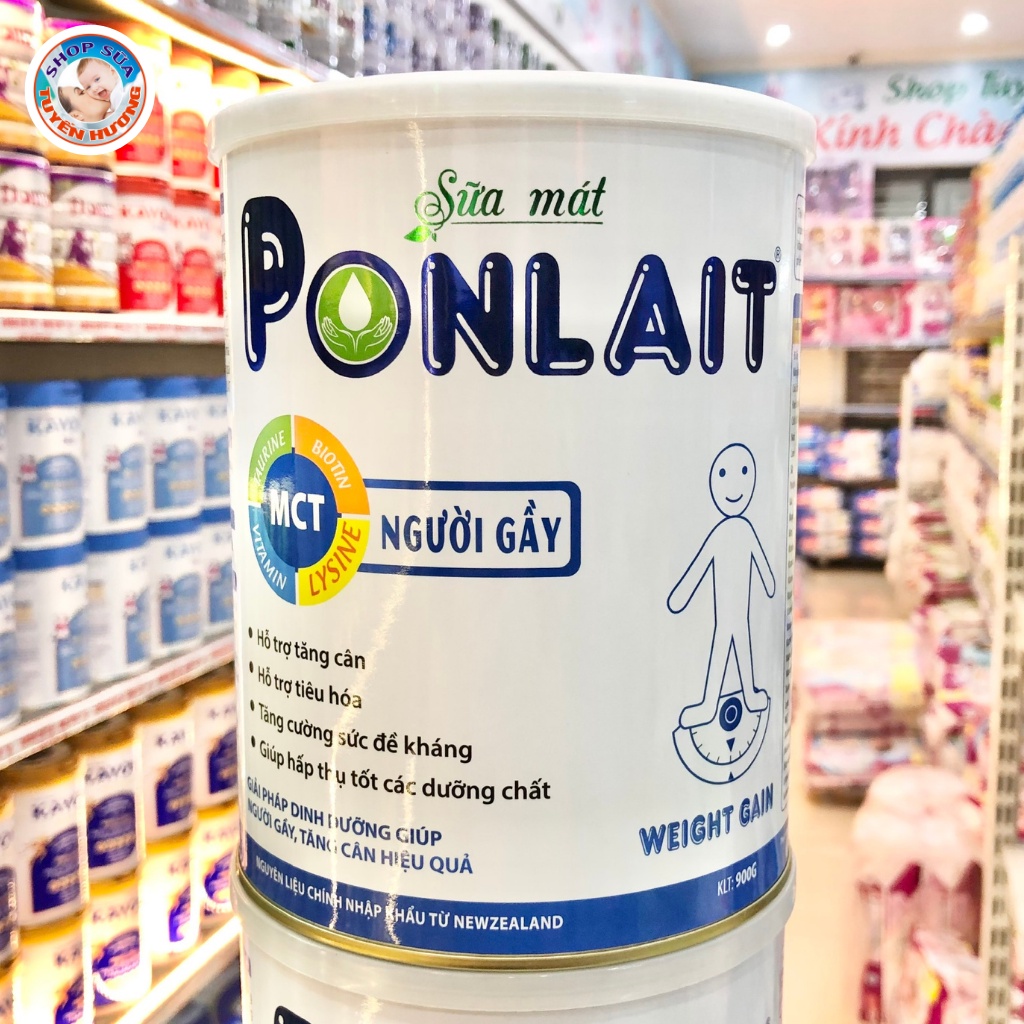 Sữa tăng cân Ponlait Weight Gain hộp 900G - Sữa mát tăng cân dành cho người gầy