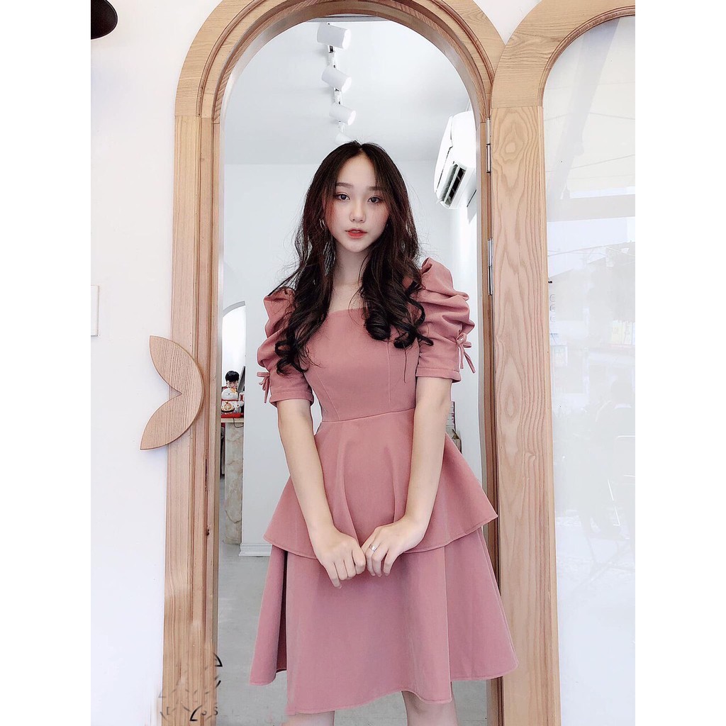 Đầm dự tiệc cổ V quấn eo cao cấp thời trang SUSU_FASHION193 (hàng bán shop) | BigBuy360 - bigbuy360.vn