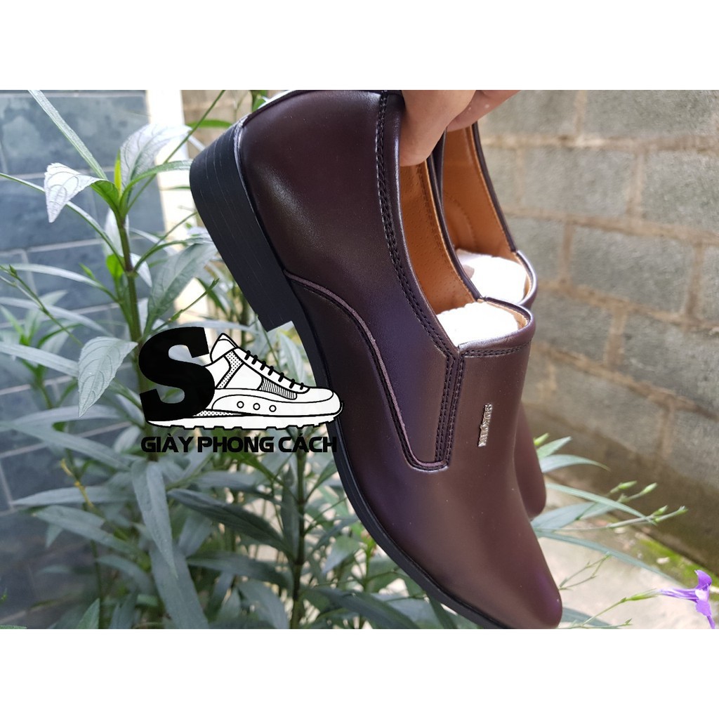 NGUỒN CUNG BÁN BUÔN SỈ Giày tây nam công sở trơn nâu - GN12 | BigBuy360 - bigbuy360.vn