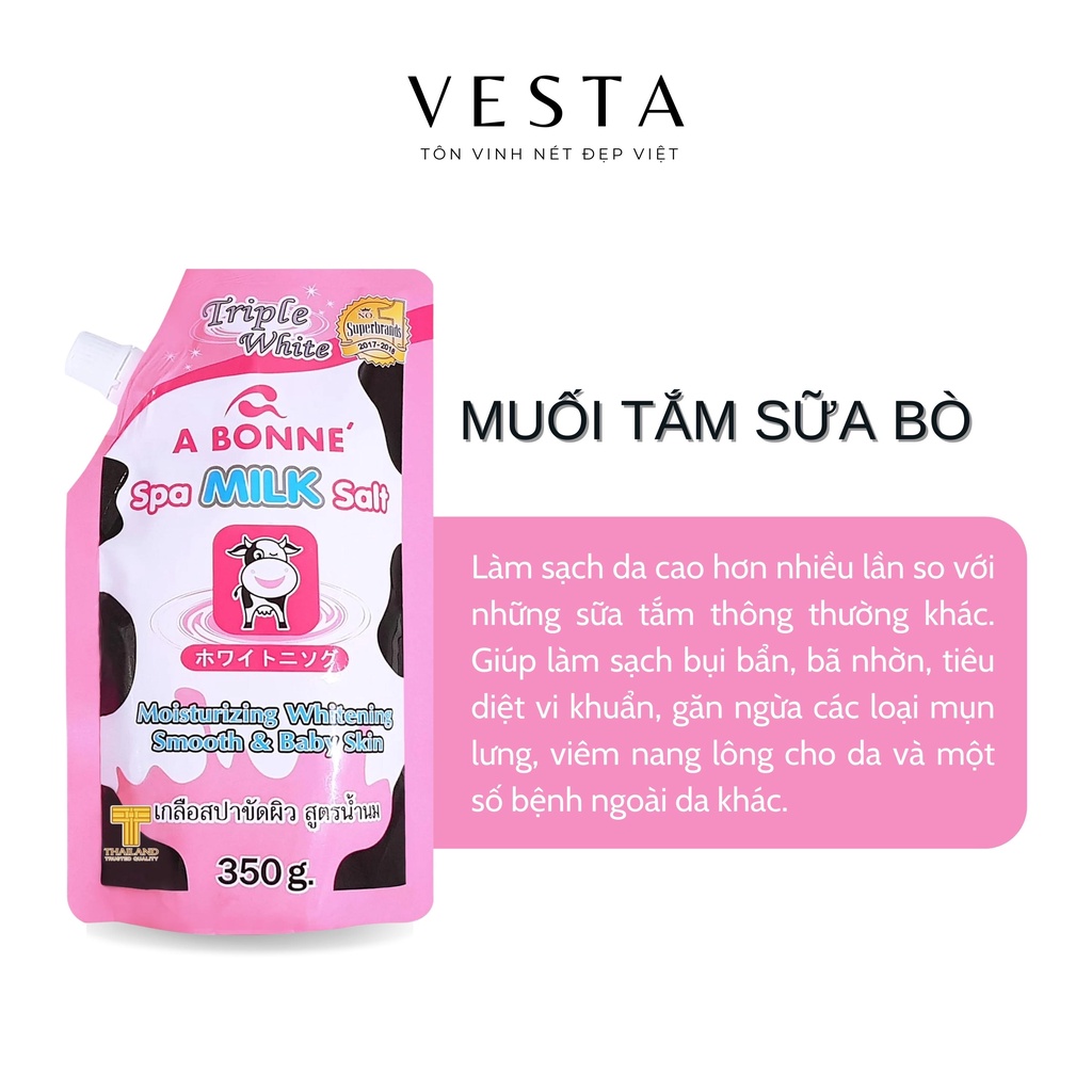 Muối Tắm Sữa Bò A Bonne Tẩy Tế Bào Da Chết Body Spa Milk Salt Thái Lan 350gr