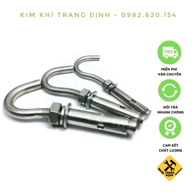 Nở Móc Inox, Bulong Nở Inox Móc Câu, Tắc kê nở inox móc câu