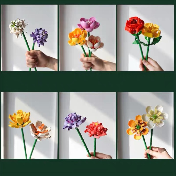 Đồ chơi lắp ráp SLUBAN hình hoa xinh xắn cho trẻ em