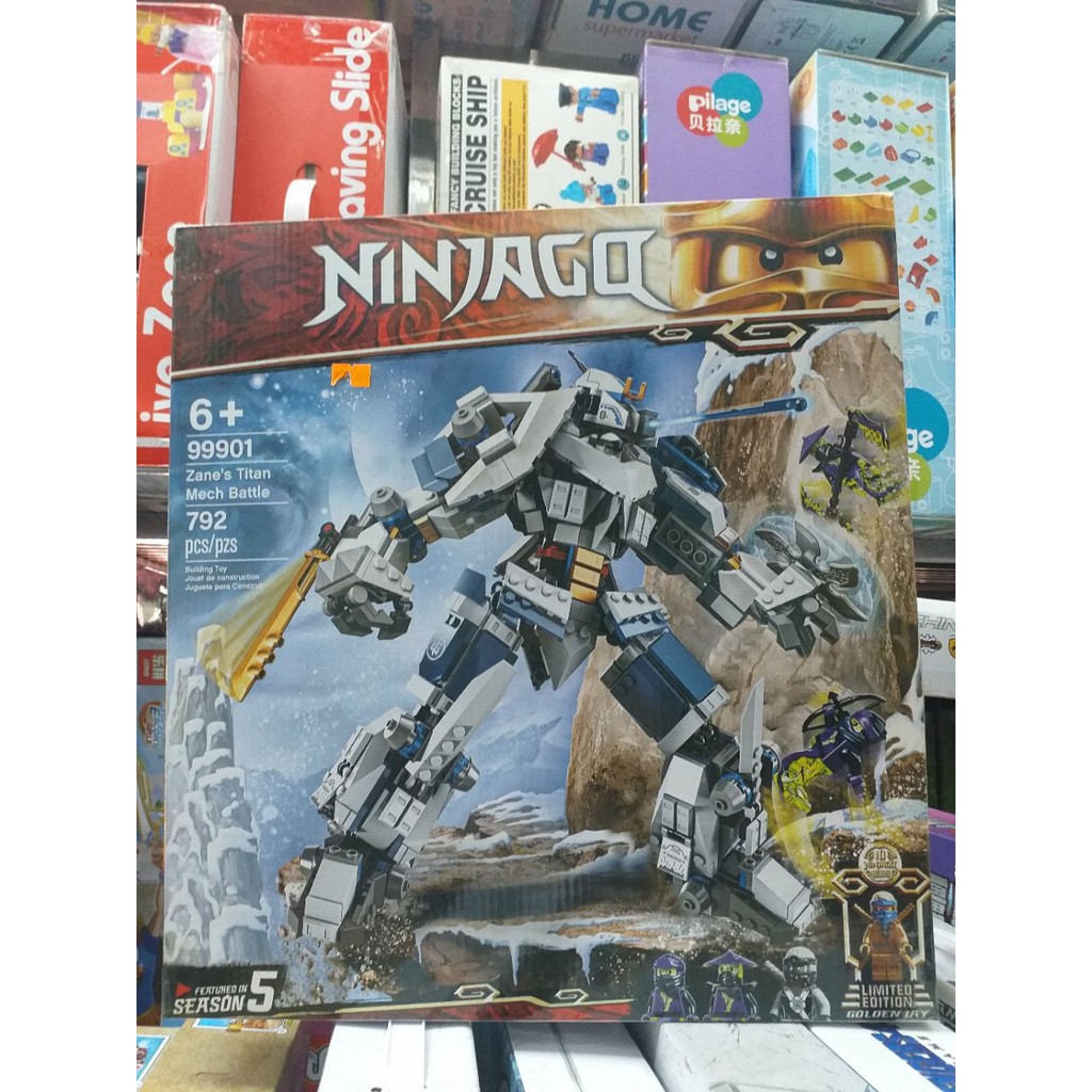 Lego Ninjago 99901 chiến giáp hợp thể  của zanes titan mech battle 792 khối