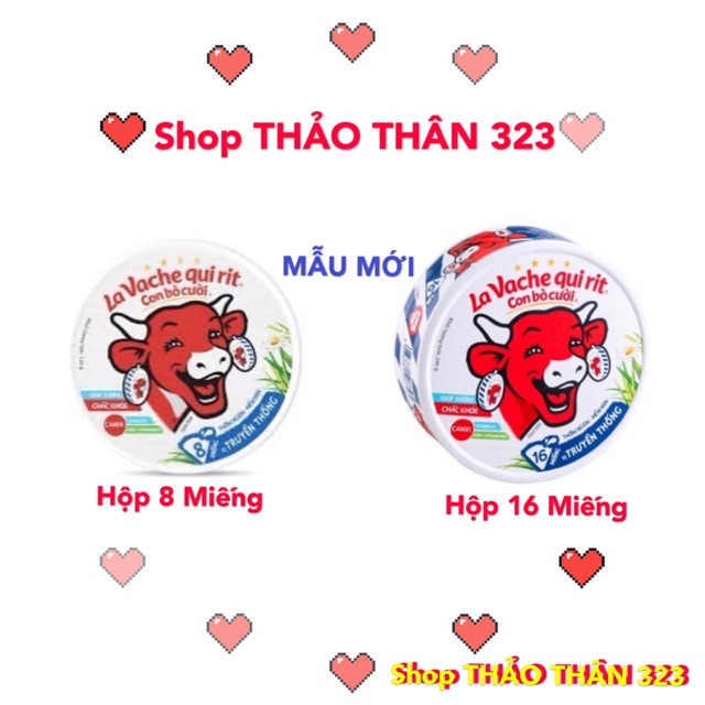 MẪU MỚI- Phô Mai Con Bò Cười Của Pháp 🇫🇷 Hộp 8 Miếng, 16 Miếng- La Vache qui rit