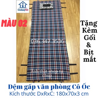 Đệm gấp văn phòng 55x170cm hoặc 70cm x 180cm