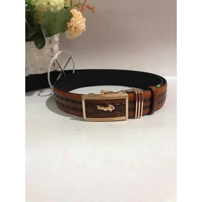 DÂY LƯNG DA BÒ THẬT  in vân da cá sấu cực độc lạ