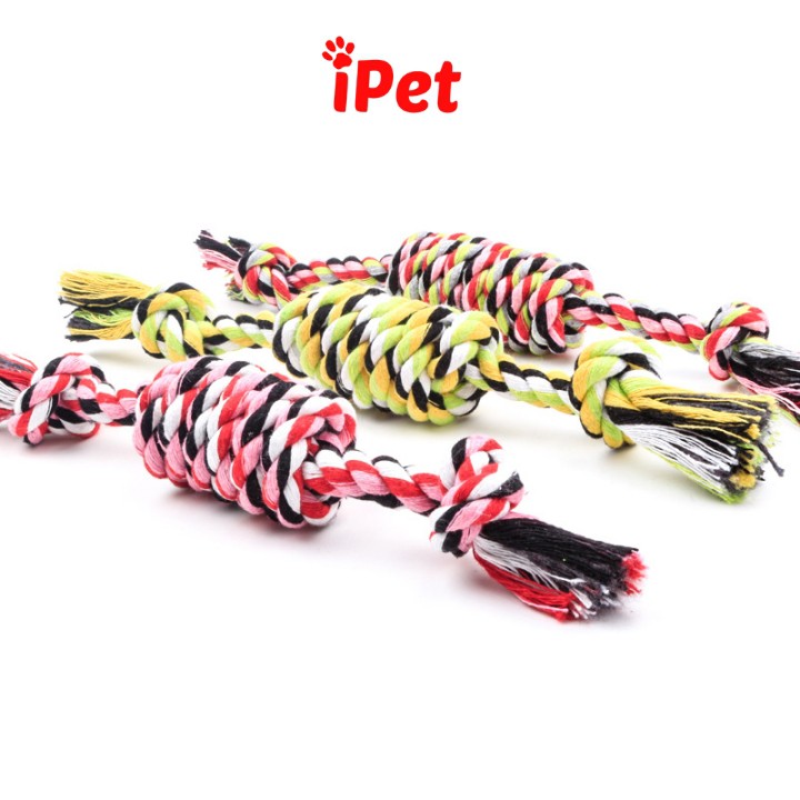 Đồ Chơi Gặm Dây Thừng Thắt Cho Thú Cưng Chó Mèo Vờn Gặm - iPet Shop