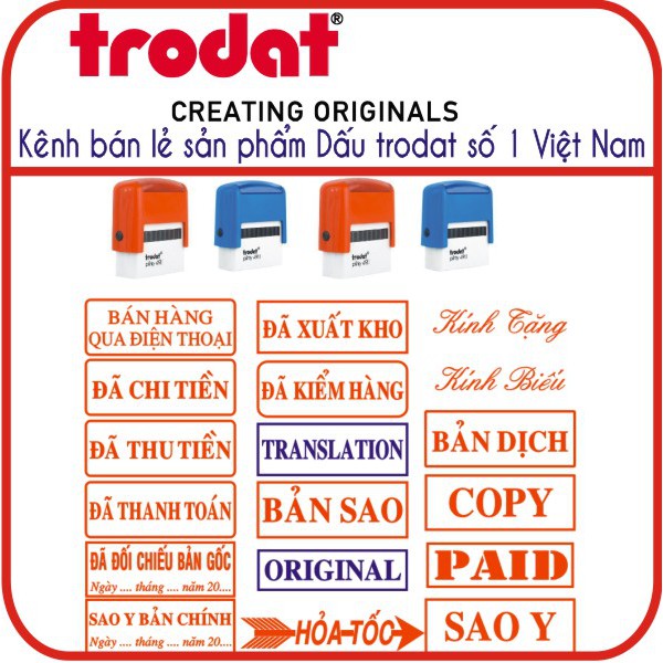 Khắc con dấu Lệnh, Dấu có sẵn (Trodat 4911)