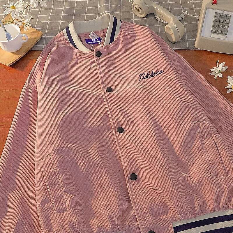 Áo khoác nhung gân bomber ulzzang nam nữ