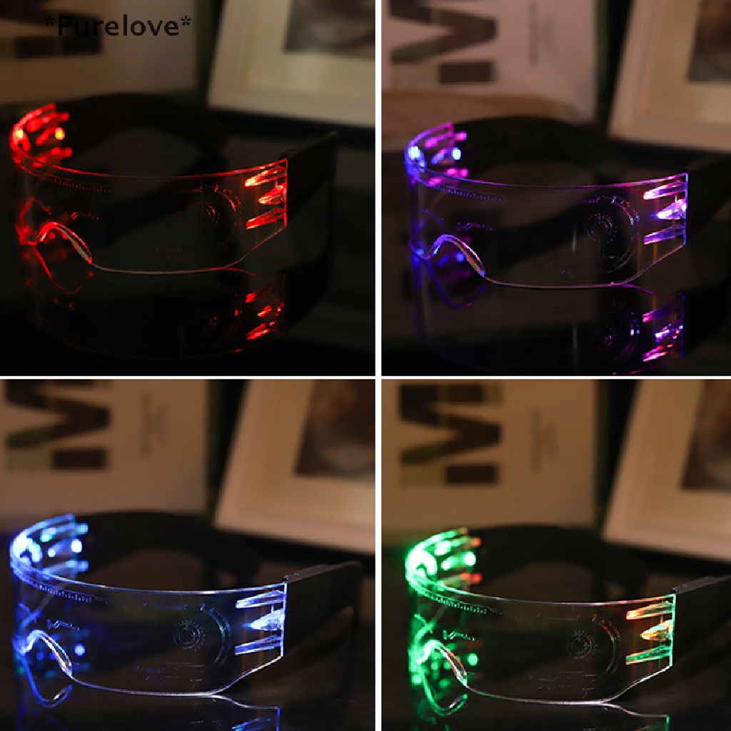 Kính Mát Có Đèn LED Phát Sáng Phong Cách Punk Thời Trang Cho Nam Và Nữ