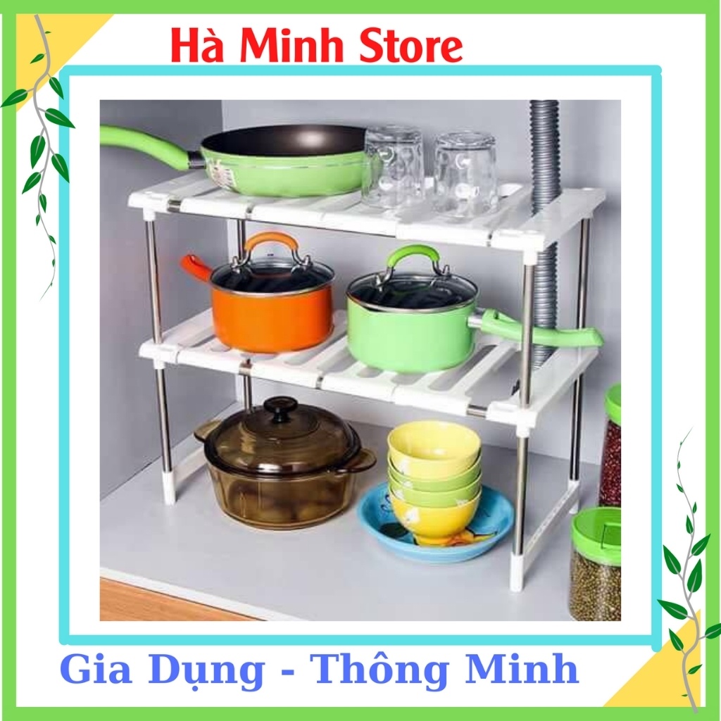 [Siêu Tiện lợi] Kệ Gầm Bếp Đa Năng Điều Chỉnh Độ Cao Thấp Và Có Thể Kéo Dài Mở Rộng Diện Tích - Kệ Đựng Xoang Nồi