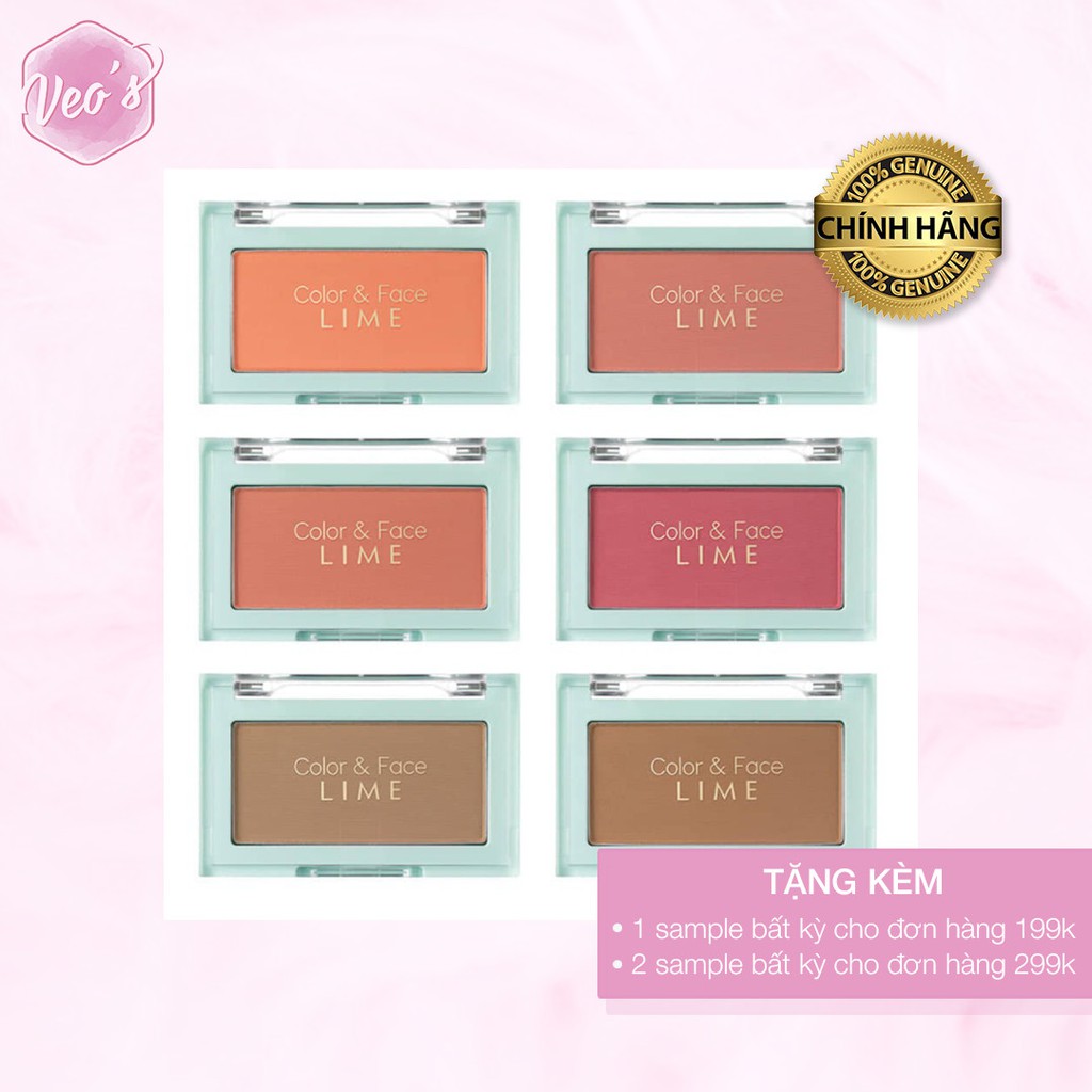 Phấn Má Và Tạo Khối Lime Color & Face Single Blusher