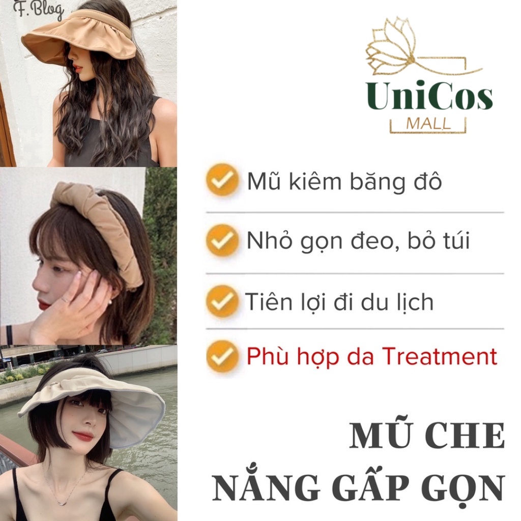 Mũ gấp gọn che nắng chống tia UV nhỏ gọn, tiện lợi đi du lịch, hoạt động ngoài trời.