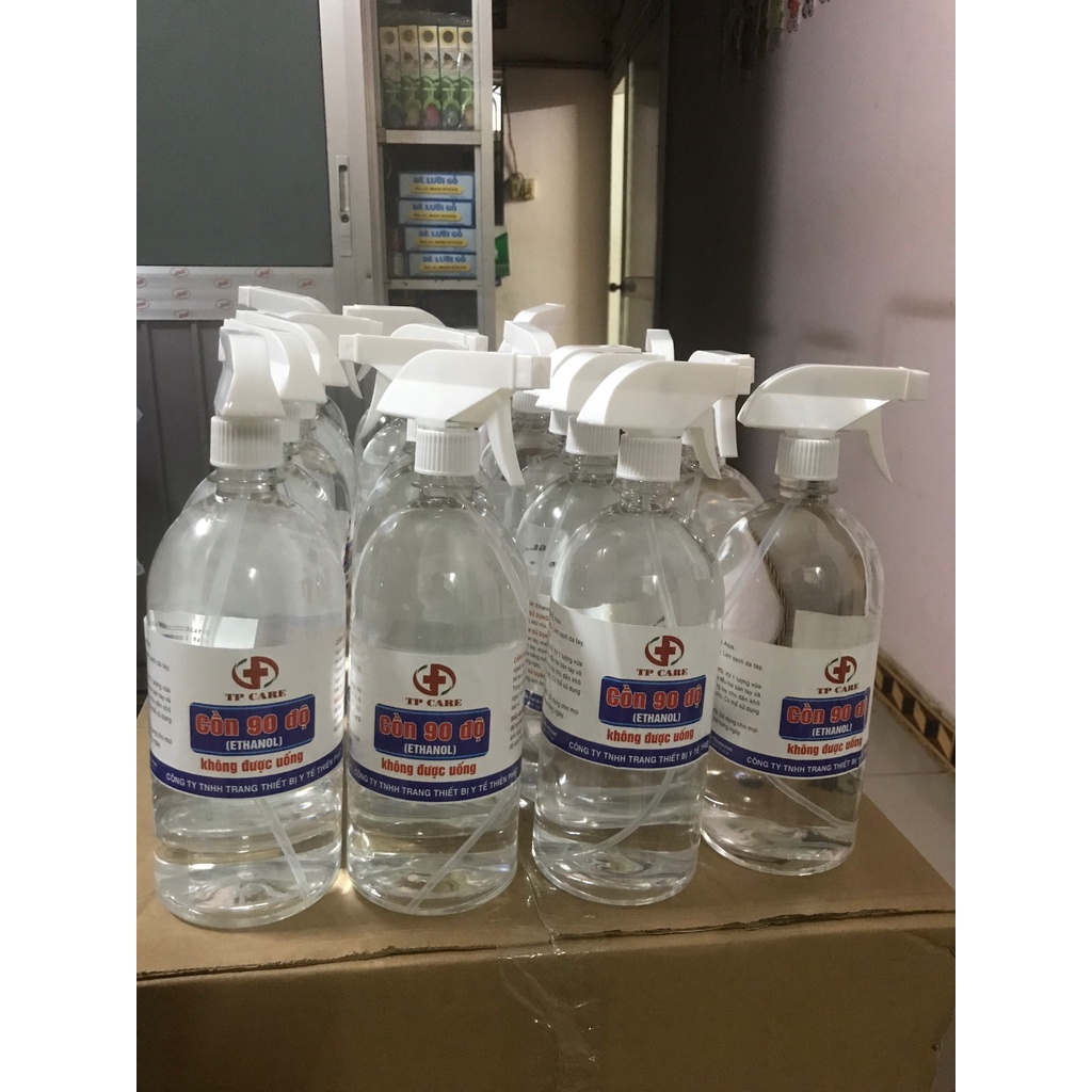 Chai xịt 1 lít_ Cồn 70 độ - 90 độ Sát Trùng Diệt khuẩn (Hàng Công ty)