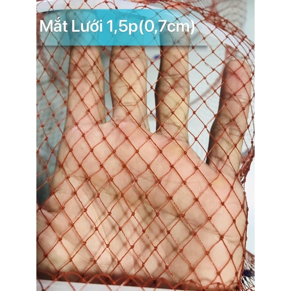 Lú miệng bắt tôm cá đuôi 1p5 dài 4mét miệng 3phân cao 1m rộng 2mét