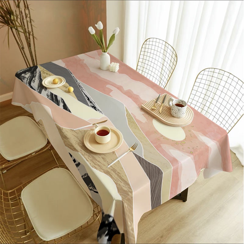Phong Cách Bắc âu Khăn Trải Bàn Hình Chữ Nhật Sơn Mô Hình Núi Khăn Trải Bàn ánh Sáng Nhà Sang Trọng Khăn Trải Bàn Phòng Khách Cà Phê Khăn Trải Bàn