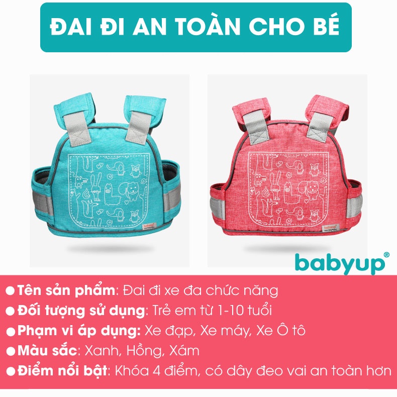 Đai đi xe máy cho bé an toàn có phản quang (từ 1 đến 10 tuổi). Đai ngồi xe máy cho bé, giúp bé ngồi an toàn khi đi xe