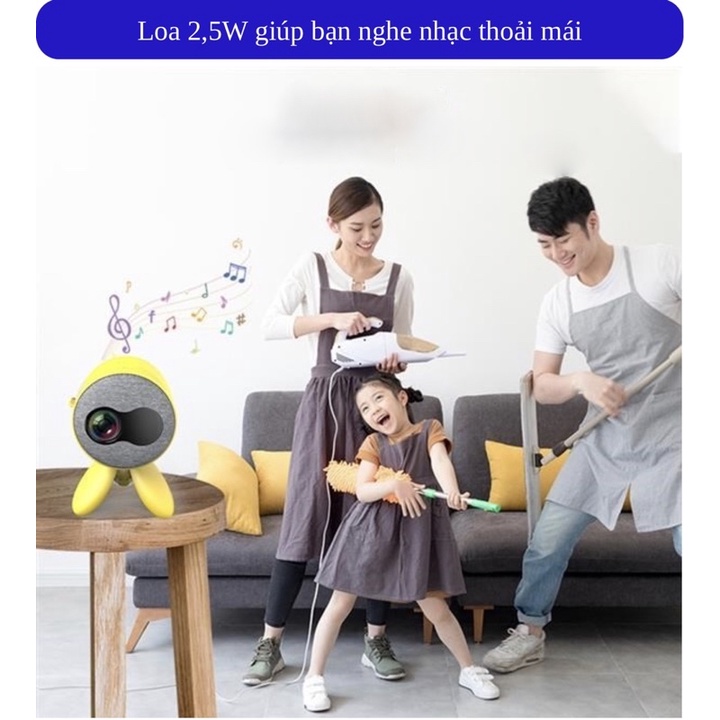 [Mã 33ELSALE hoàn 7% đơn 300K] Máy chiếu YG220 mini mới Máy chiếu gia đình di động HD 1080P