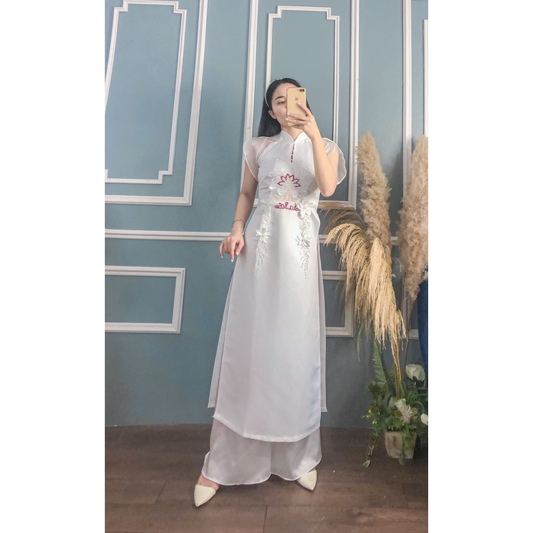 ÁO DÀI LARÓSE TRẮNG THIẾT KẾ